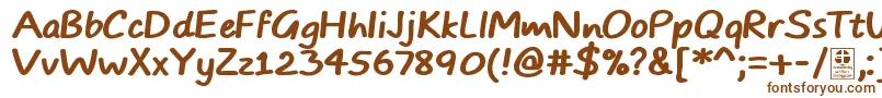 TypoComicsBoldDemo-fontti – ruskeat fontit valkoisella taustalla