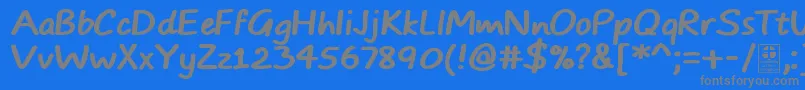 TypoComicsBoldDemo-Schriftart – Graue Schriften auf blauem Hintergrund