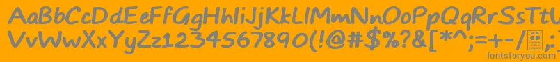 フォントTypoComicsBoldDemo – オレンジの背景に灰色の文字