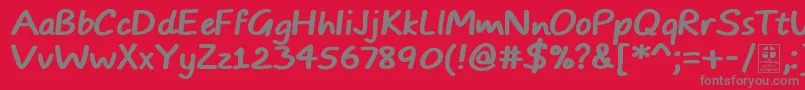 フォントTypoComicsBoldDemo – 赤い背景に灰色の文字