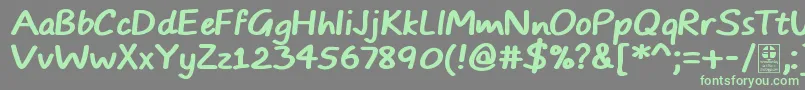 TypoComicsBoldDemo-Schriftart – Grüne Schriften auf grauem Hintergrund