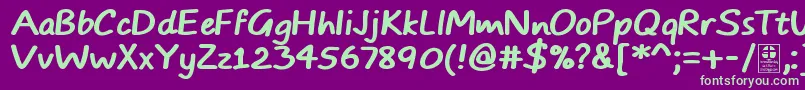 fuente TypoComicsBoldDemo – Fuentes Verdes Sobre Fondo Morado