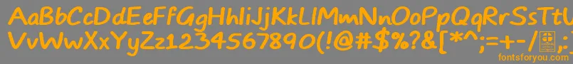 Police TypoComicsBoldDemo – polices orange sur fond gris