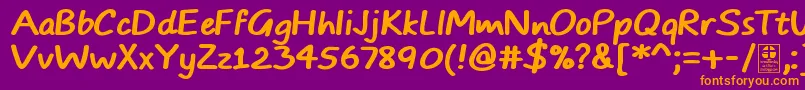 TypoComicsBoldDemo Font – Orange Fonts on Purple Background