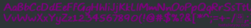 TypoComicsBoldDemo Font – Purple Fonts on Black Background