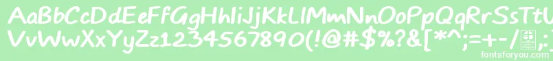 TypoComicsBoldDemo Font – White Fonts on Green Background