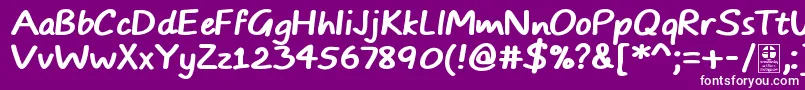 TypoComicsBoldDemo Font – White Fonts on Purple Background