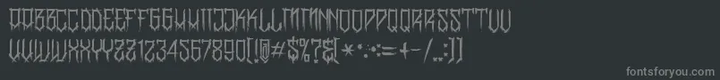 BanglychRhIii Font – Gray Fonts on Black Background