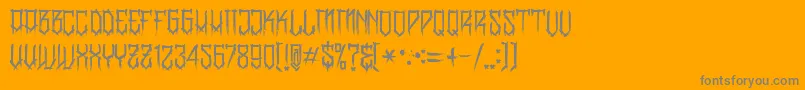 BanglychRhIii Font – Gray Fonts on Orange Background