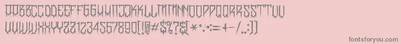 BanglychRhIii Font – Gray Fonts on Pink Background