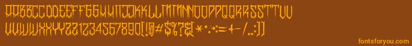 More about BanglychRhIii Font BanglychRhIii Font – Orange Fonts on Brown Background