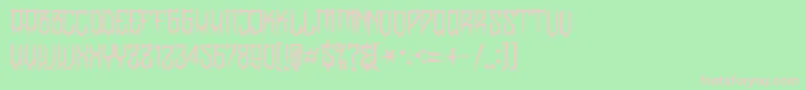 BanglychRhIii-fontti – vaaleanpunaiset fontit vihreällä taustalla