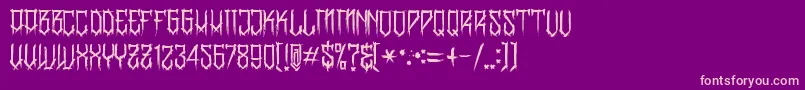 More about BanglychRhIii Font BanglychRhIii Font – Pink Fonts on Purple Background