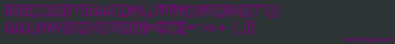 BanglychRhIii Font – Purple Fonts on Black Background