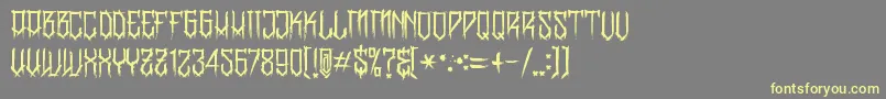 BanglychRhIii-Schriftart – Gelbe Schriften auf grauem Hintergrund