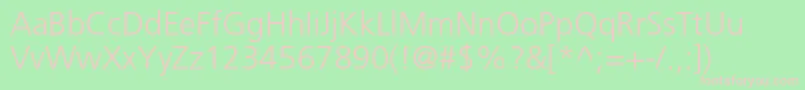 FrutigerltstdLight Font – Pink Fonts on Green Background