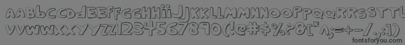 Crappity3D Font – Black Fonts on Gray Background