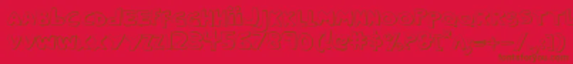 Crappity3D Font – Brown Fonts on Red Background
