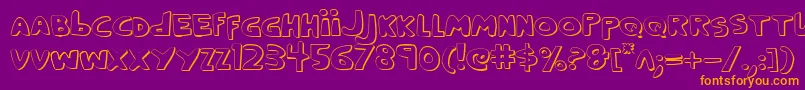 Lisätietoja Crappity3D-fontista Crappity3D-fontti – oranssit fontit violetilla taustalla