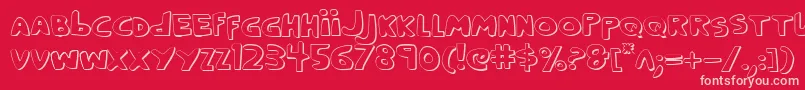 Crappity3D Font – Pink Fonts on Red Background