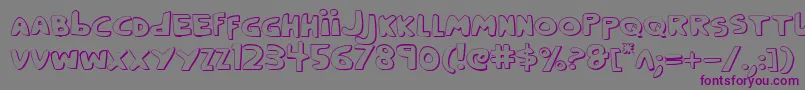 Crappity3D Font – Purple Fonts on Gray Background