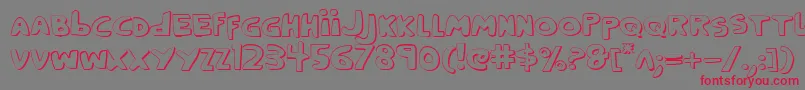 Crappity3D Font – Red Fonts on Gray Background