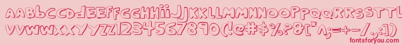 Crappity3D Font – Red Fonts on Pink Background