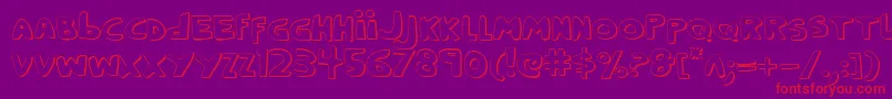 Crappity3D Font – Red Fonts on Purple Background