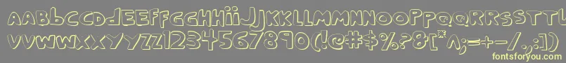 Crappity3D Font – Yellow Fonts on Gray Background