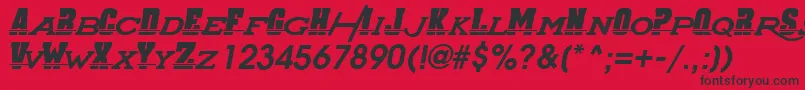SuperChargers Font – Black Fonts on Red Background