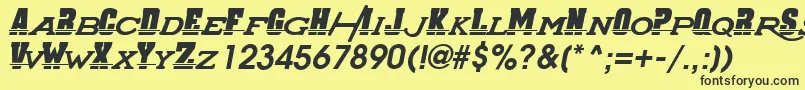 Шрифт SuperChargers – чёрные шрифты на жёлтом фоне