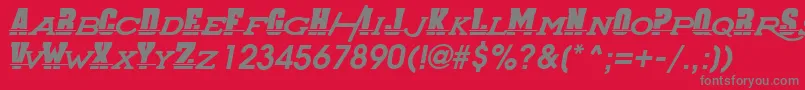 SuperChargers Font – Gray Fonts on Red Background