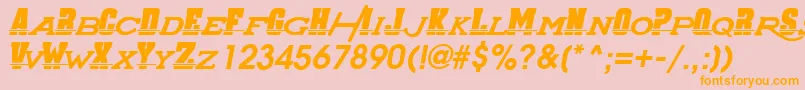 SuperChargers Font – Orange Fonts on Pink Background