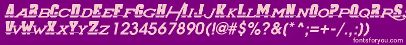 SuperChargers Font – Pink Fonts on Purple Background