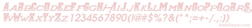 SuperChargers-fontti – vaaleanpunaiset fontit valkoisella taustalla