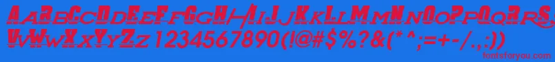fuente SuperChargers – Fuentes Rojas Sobre Fondo Azul