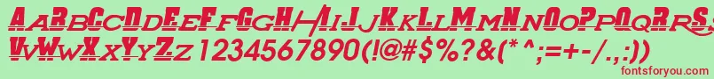 SuperChargers Font – Red Fonts on Green Background