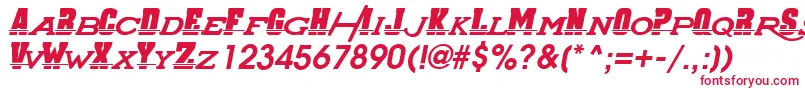 SuperChargers Font – Red Fonts on White Background