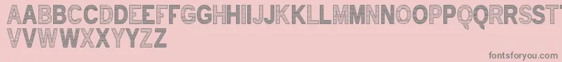 TextInsideTfb Font – Gray Fonts on Pink Background