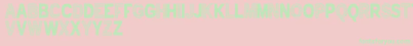 TextInsideTfb Font – Green Fonts on Pink Background