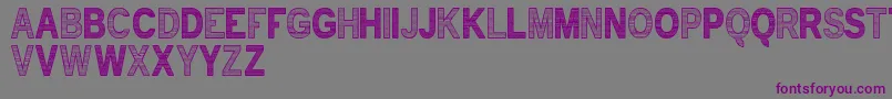 TextInsideTfb Font – Purple Fonts on Gray Background