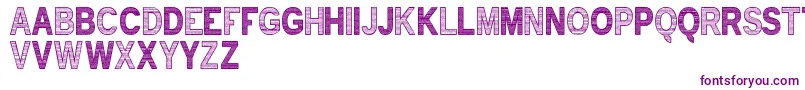 TextInsideTfb Font – Purple Fonts on White Background