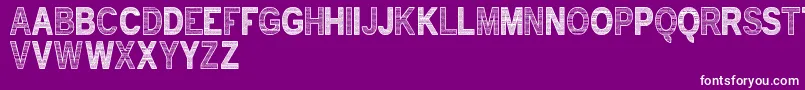 TextInsideTfb Font – White Fonts on Purple Background