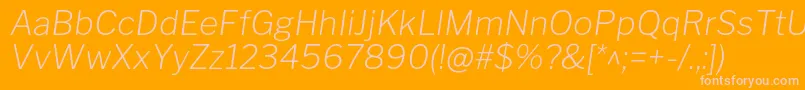 LibrefranklinExtralightitalic Font – Pink Fonts on Orange Background