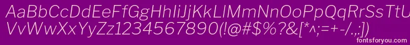 fuente LibrefranklinExtralightitalic – Fuentes Rosadas Sobre Fondo Morado