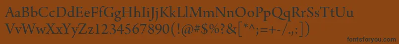 ArnoproSubhead Font – Black Fonts on Brown Background