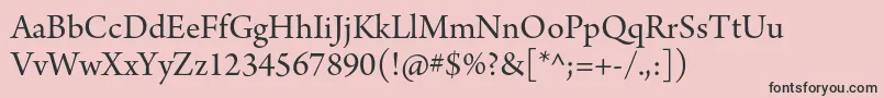 ArnoproSubhead Font – Black Fonts on Pink Background