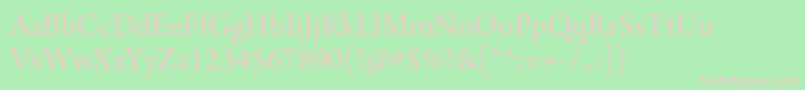 ArnoproSubhead Font – Pink Fonts on Green Background
