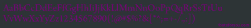 ArnoproSubhead Font – Purple Fonts on Black Background