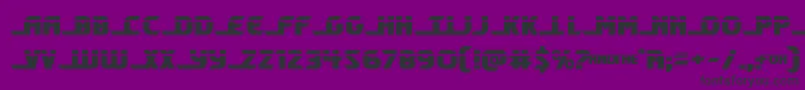 Шрифт Shiningheraldlaser – чёрные шрифты на фиолетовом фоне